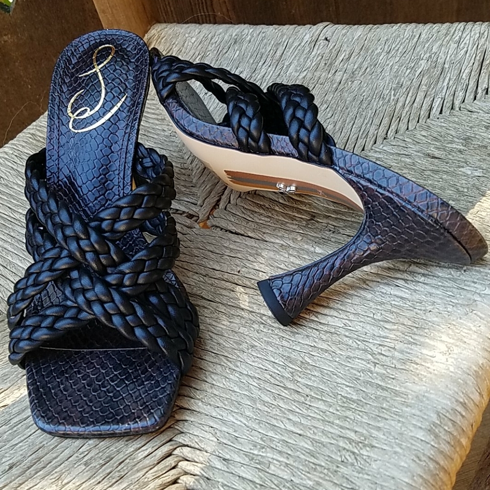 Majorie Sam Edelman Strappy Mule Leather Sandal - Picture 4 of 16